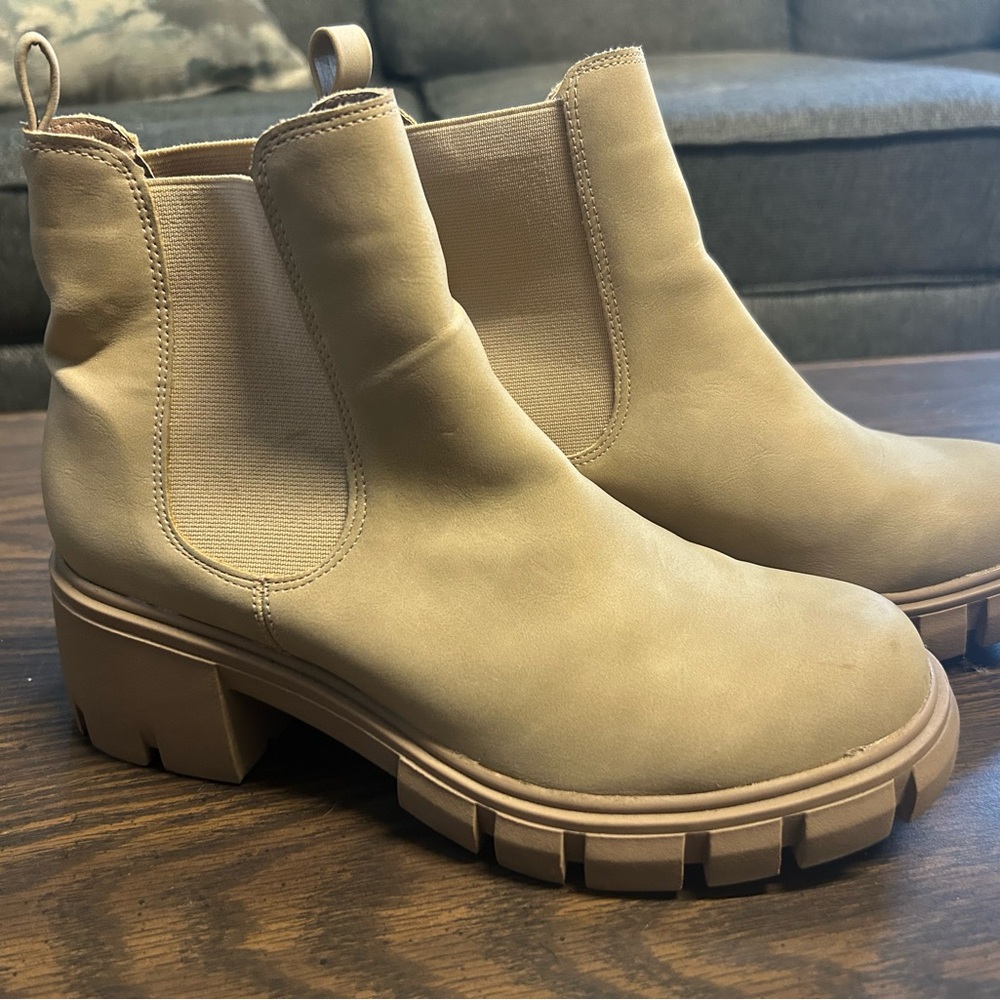 Madden Girl Tan Chelsea Boots